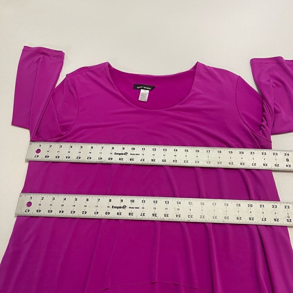 Soft Works Purple Ruffle Lagenlook Top Blouse Plus Size XXL - Picture 3 of 7